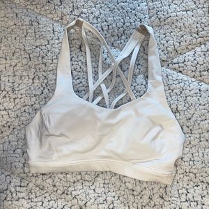 White Lululemon Energy Bra, size 2